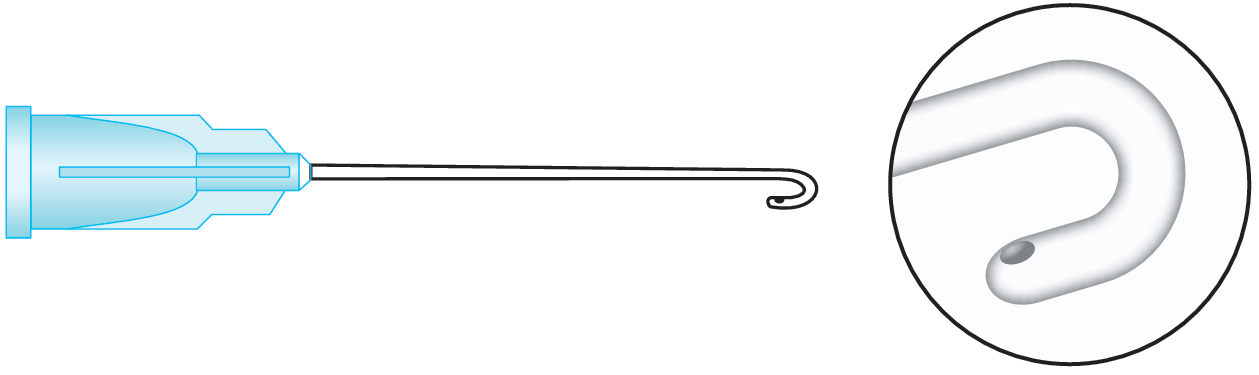 J Shaped Aspirating Cannula